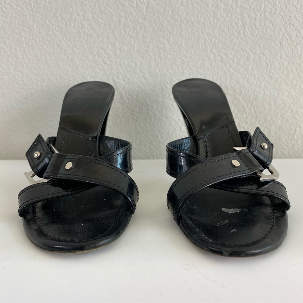 Y2K Vintage Christian Dior Patent D Charm Sandals - Picture 3 of 7